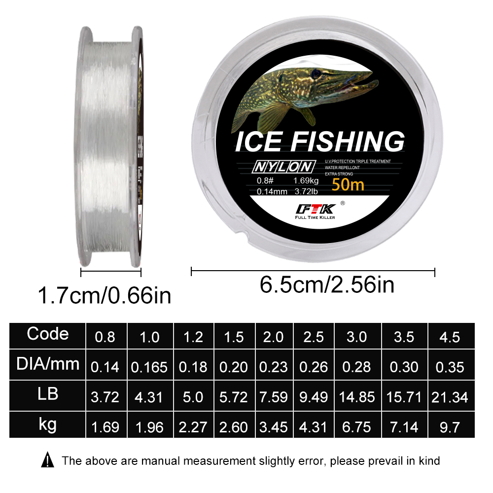 NGB 50M Lenza da pesca sul ghi - Ice Fishing Line recensione e prezzo